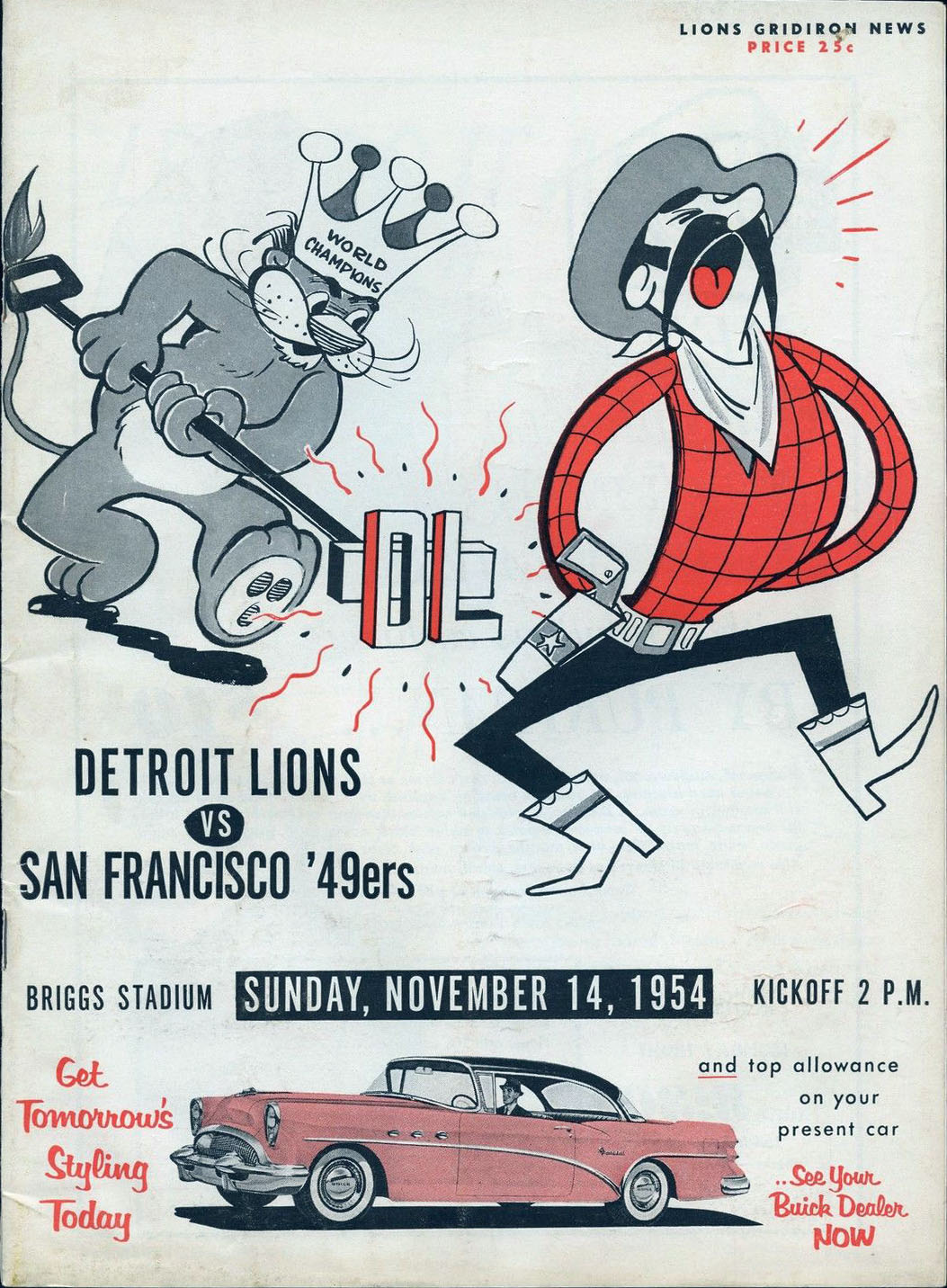 Detroit Lions vs. San Francisco 49ers (November 14, 1954)