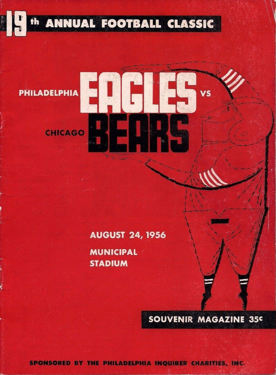 NFL Program: Philadelphia Eagles vs. Chicago Bears (August 24, 1956)