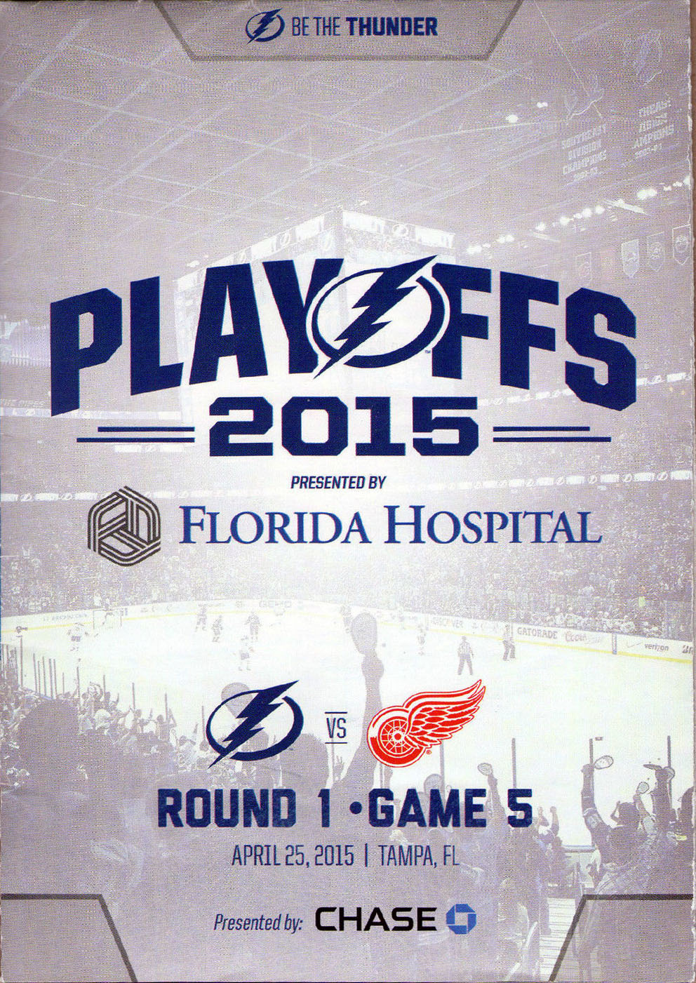 2015 Tampa Bay Lightning playoff program (vs. Detroit Red Wings)