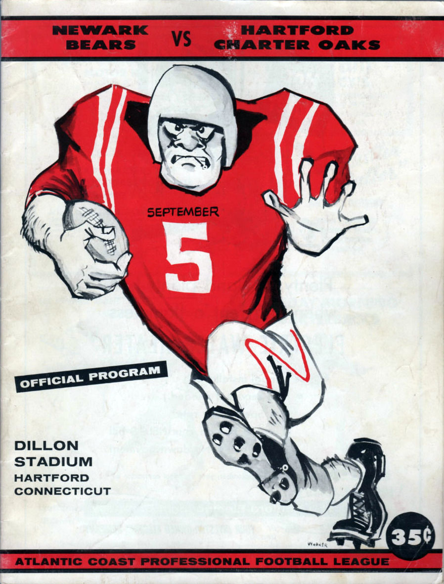 ACFL Game Program: Hartford Charter Oaks vs. Newark Bears (September 5, 1964)