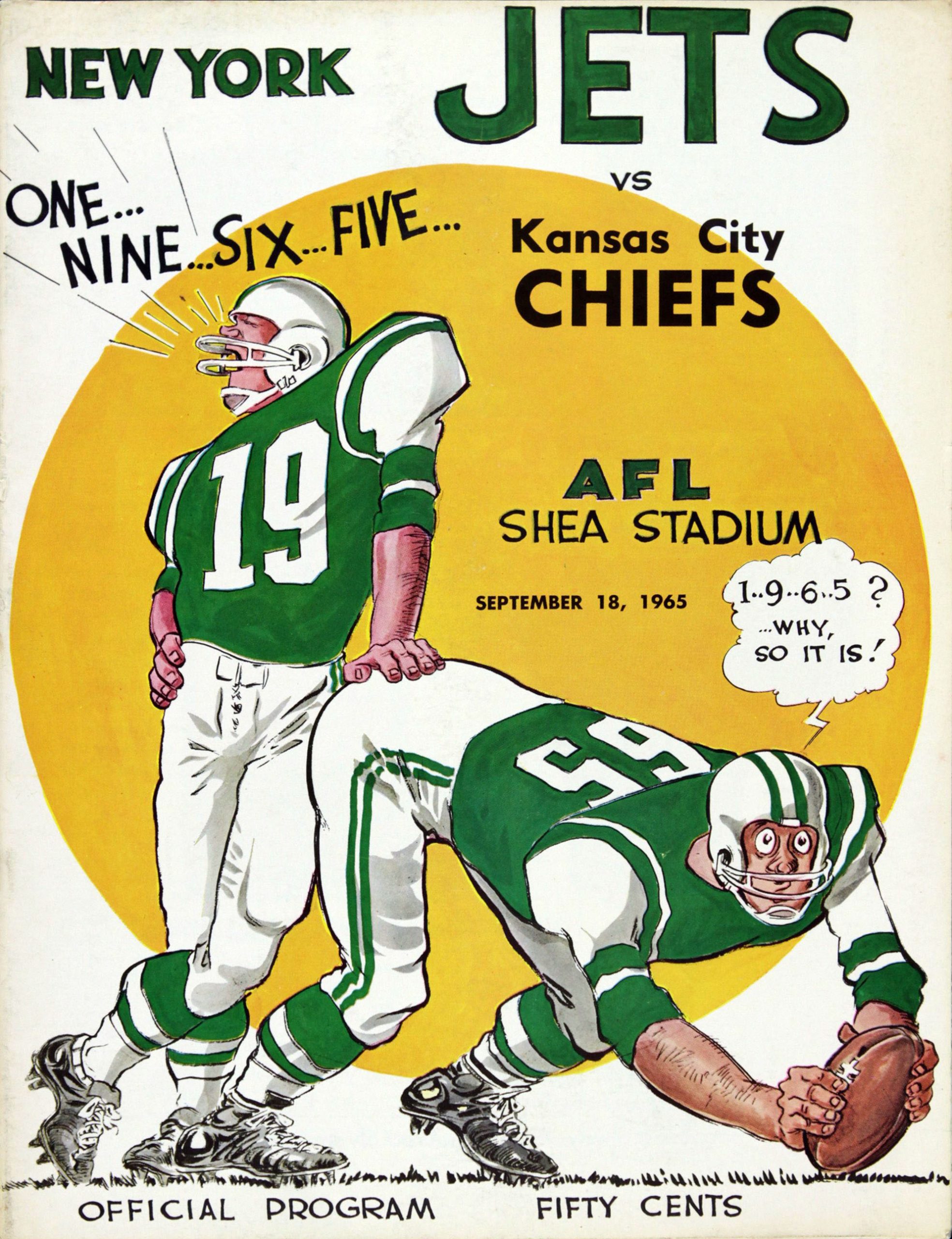 AFL Program: New York Jets vs. Kansas City Chiefs (September 18, 1965)