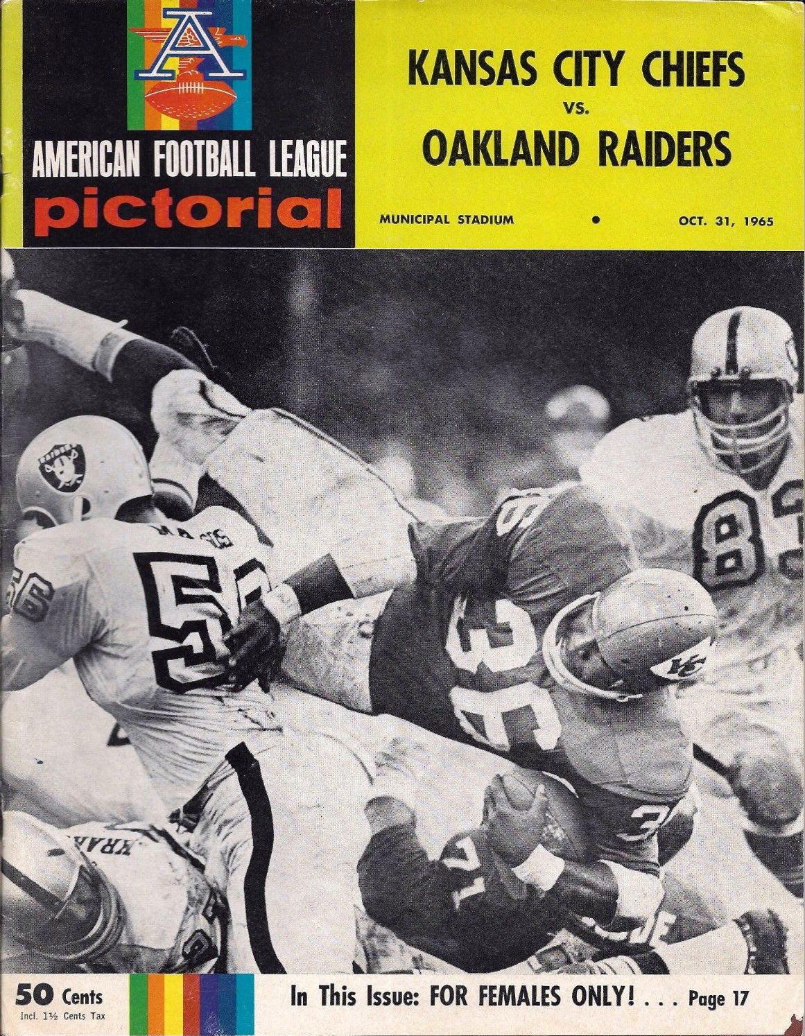 Kansas City Chiefs vs. Oakland Raiders (October 31, 1965)