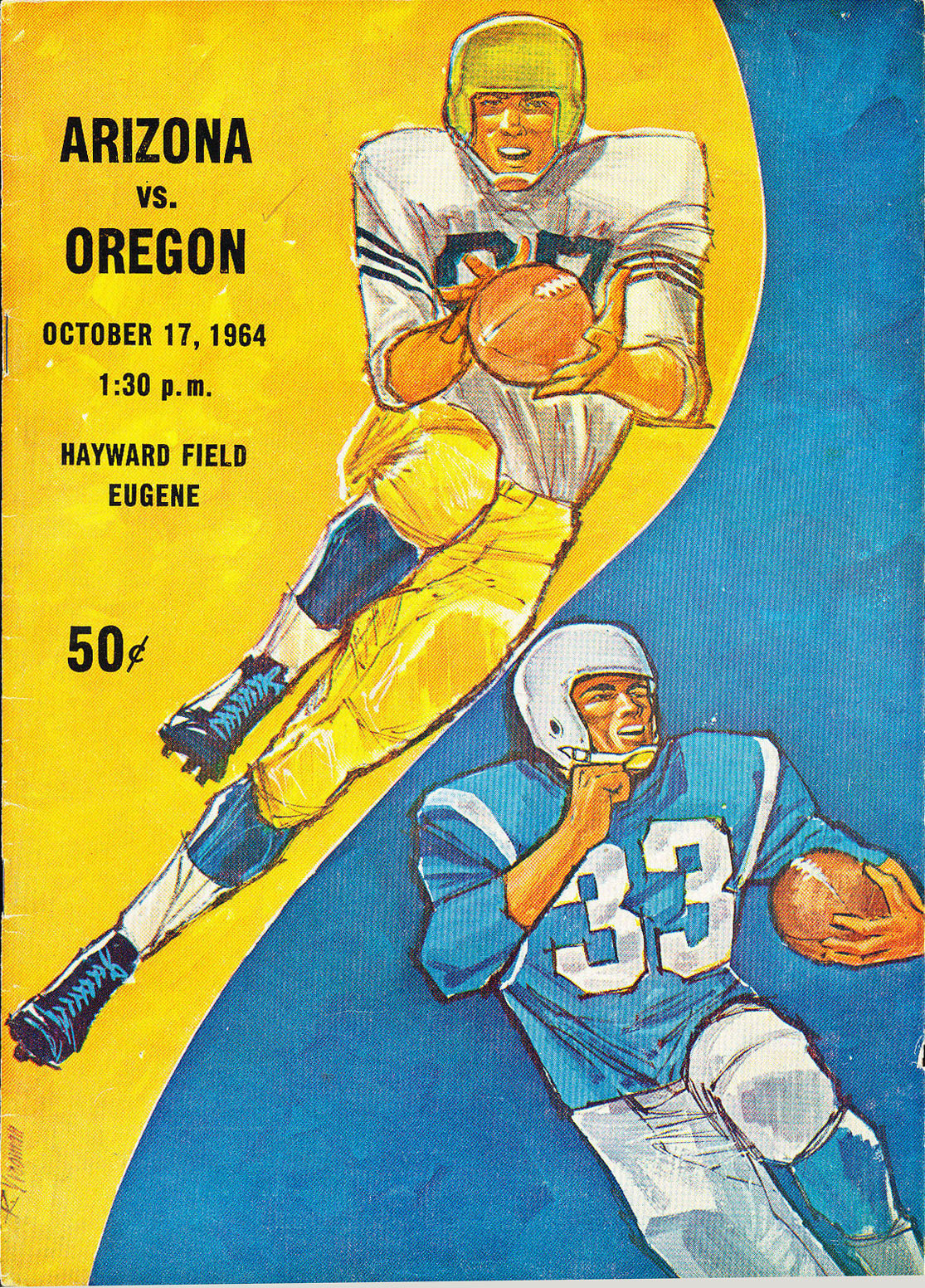 College Football Program: Oregon Ducks vs. Arizona Wildcats (October 17, 1964)