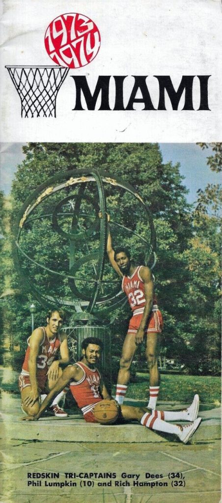 1973-74 Miami Redskins men's basketball media guide