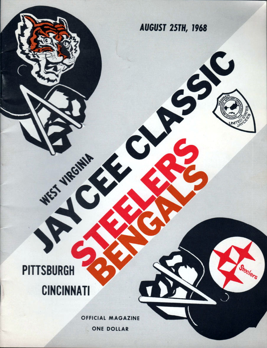 NFL Program: Pittsburgh Steelers vs. Cincinnati Bengals (August 25, 1968)