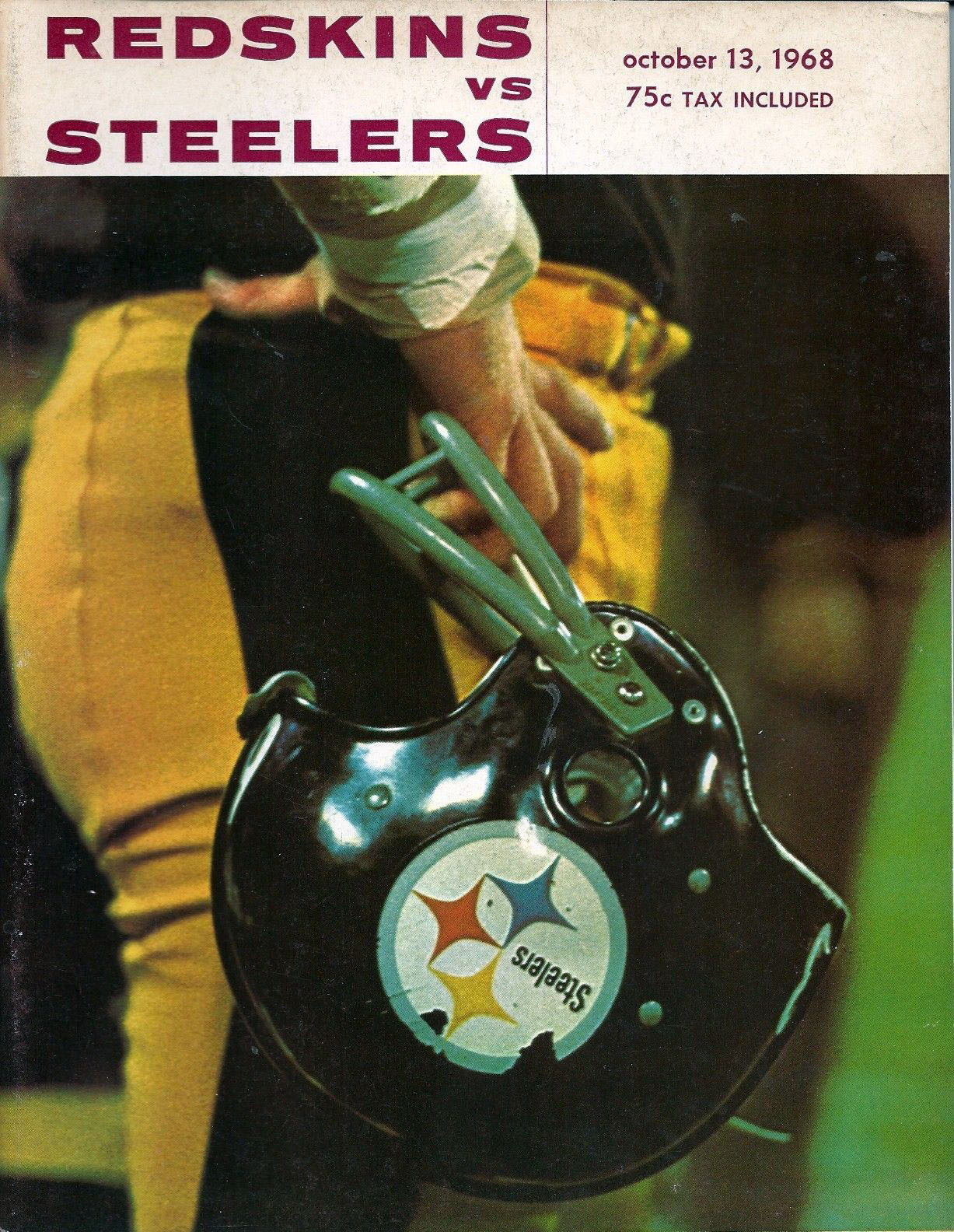 NFL Program: Washington Redskins vs. Pittsburgh Steelers (October 13, 1968)