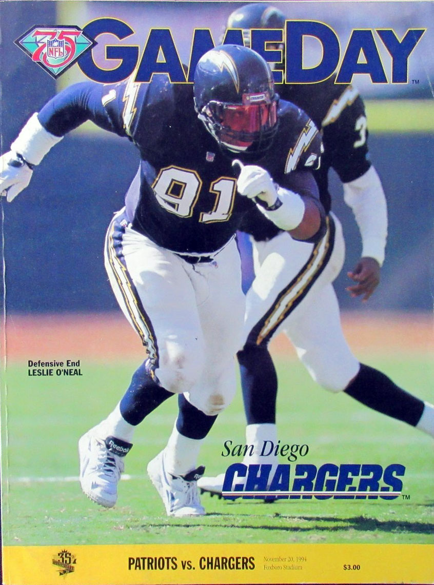 New England Patriots vs. San Diego Chargers (November 20, 1994)