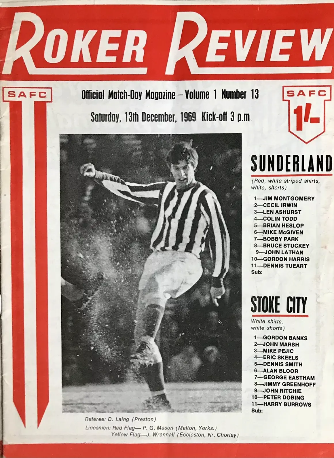 Sunderland vs. Stoke City (December 13, 1969)