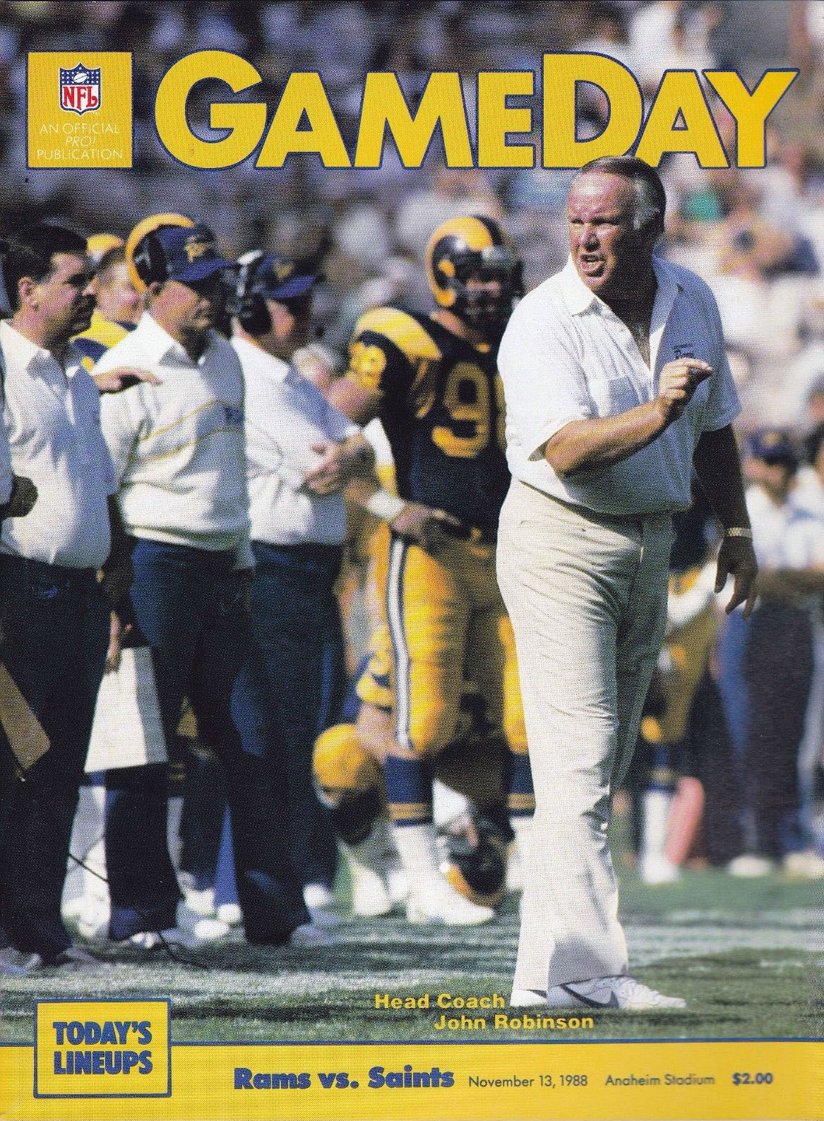 Los Angeles Rams vs. New Orleans Saints (November 13, 1988)