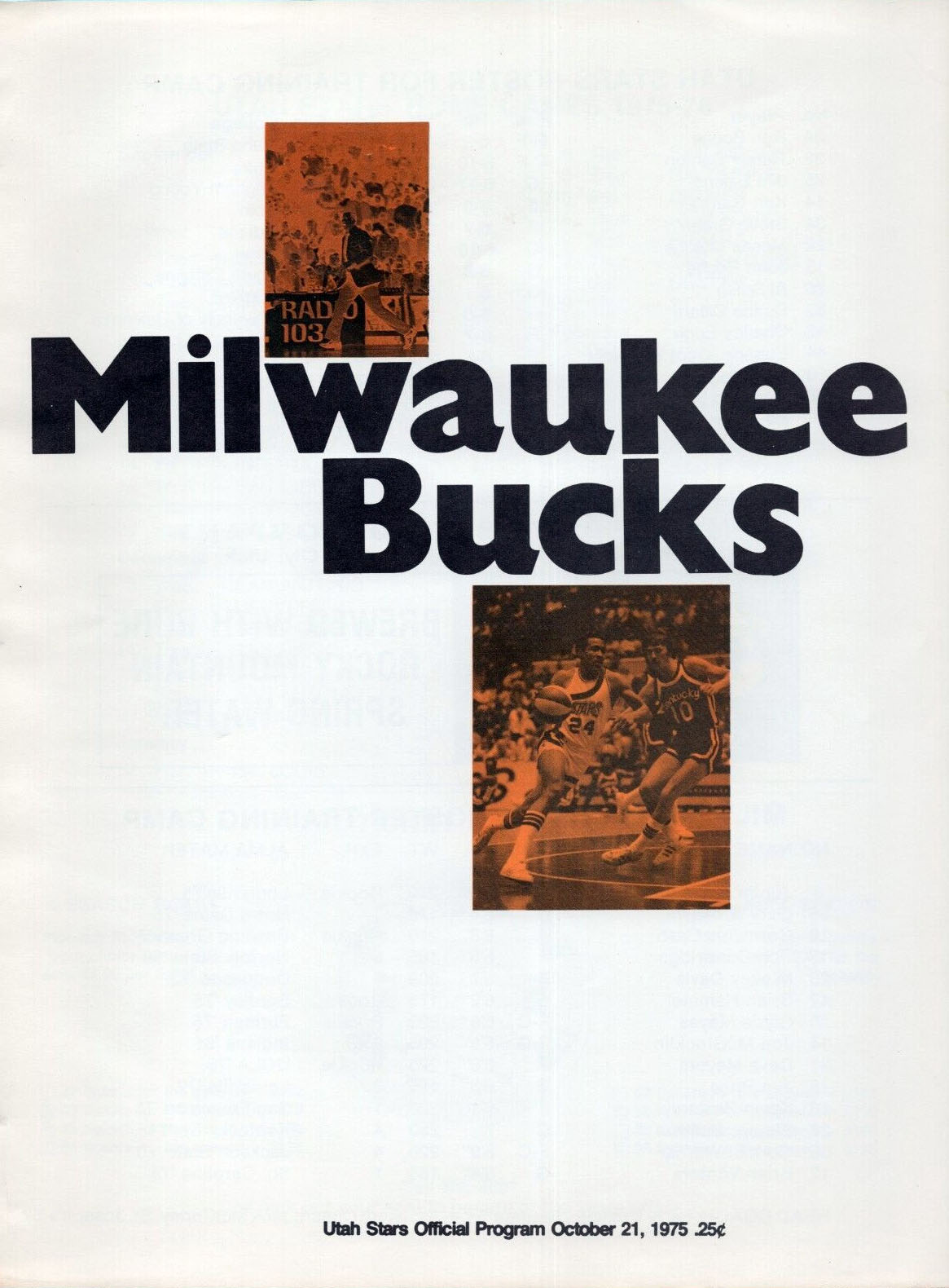 1975-76 Utah Stars program
