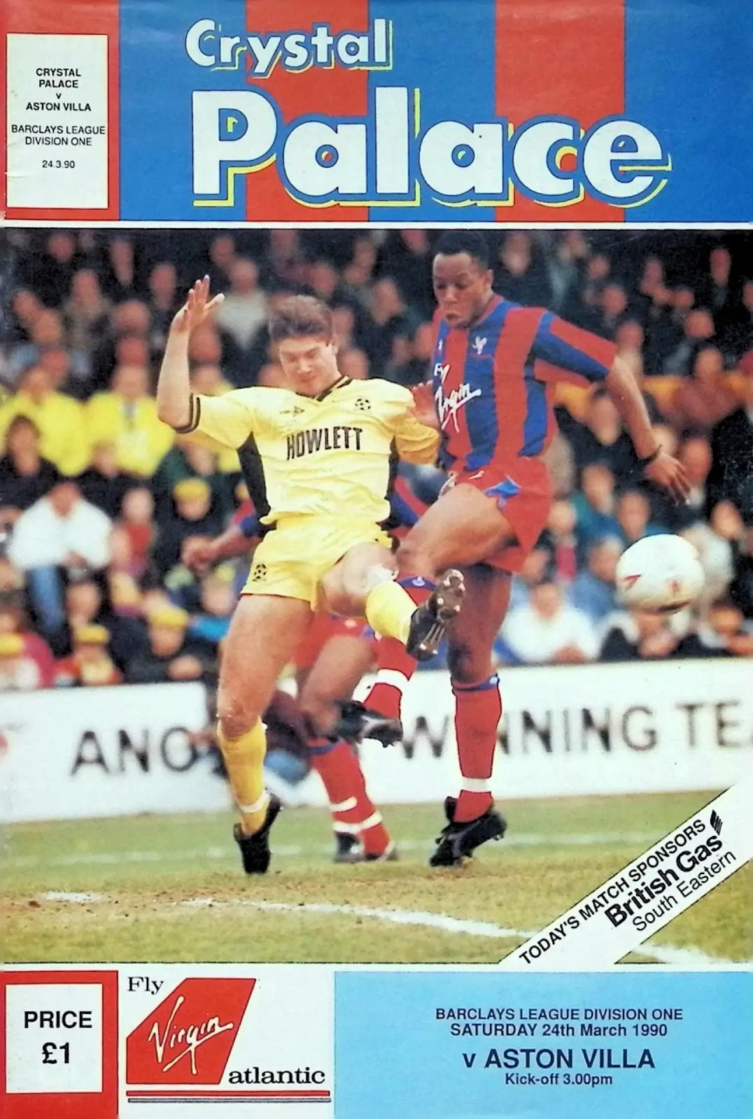Crystal Palace vs. Aston Villa (March 24, 1990)