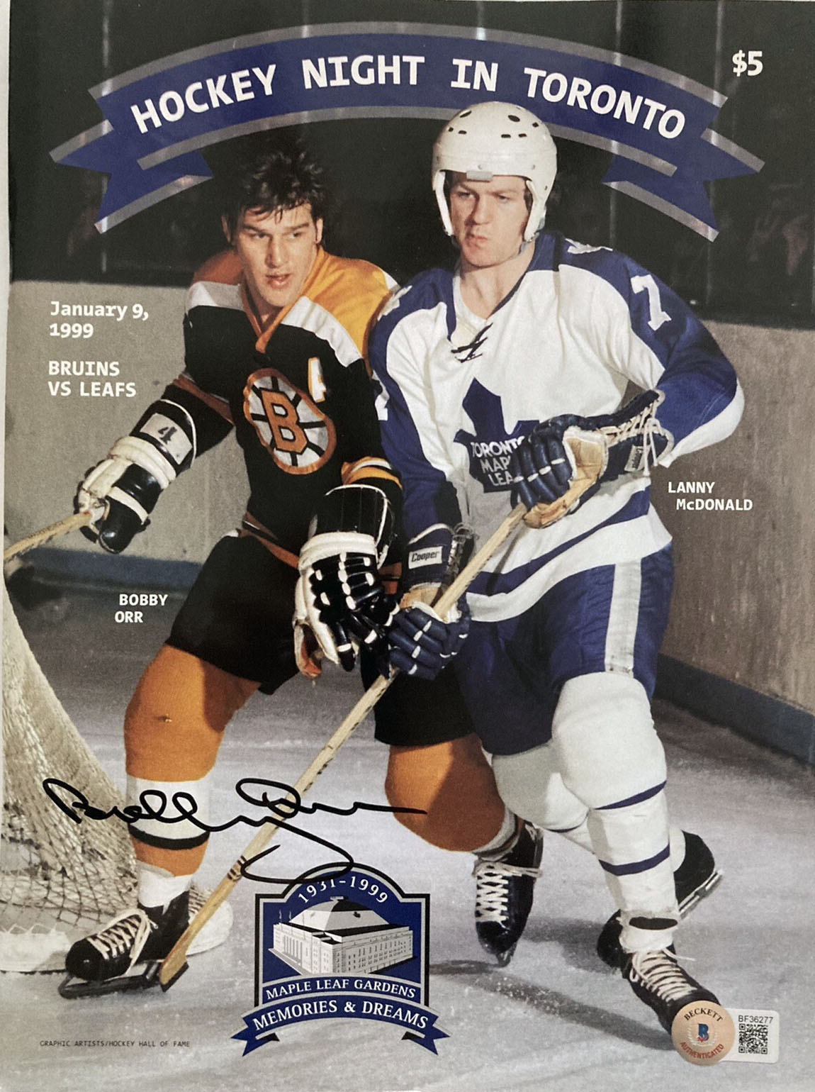 1998-99 Toronto Maple Leafs program