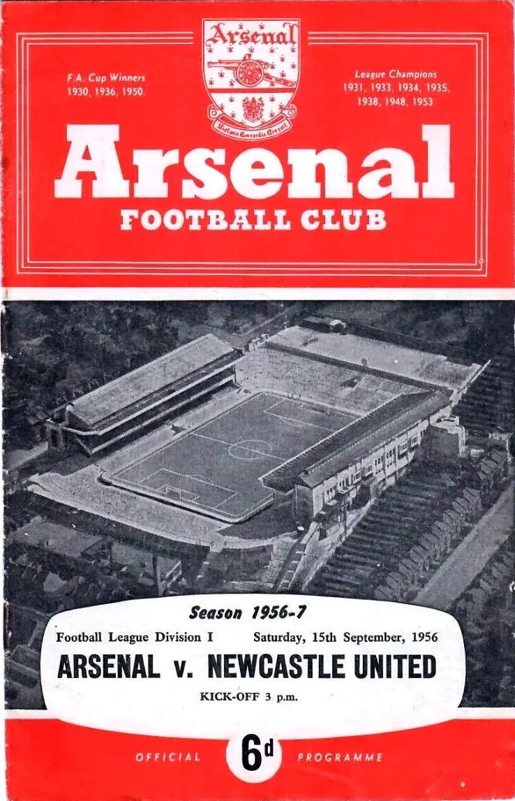 Arsenal vs. Newcastle United (September 15, 1956)