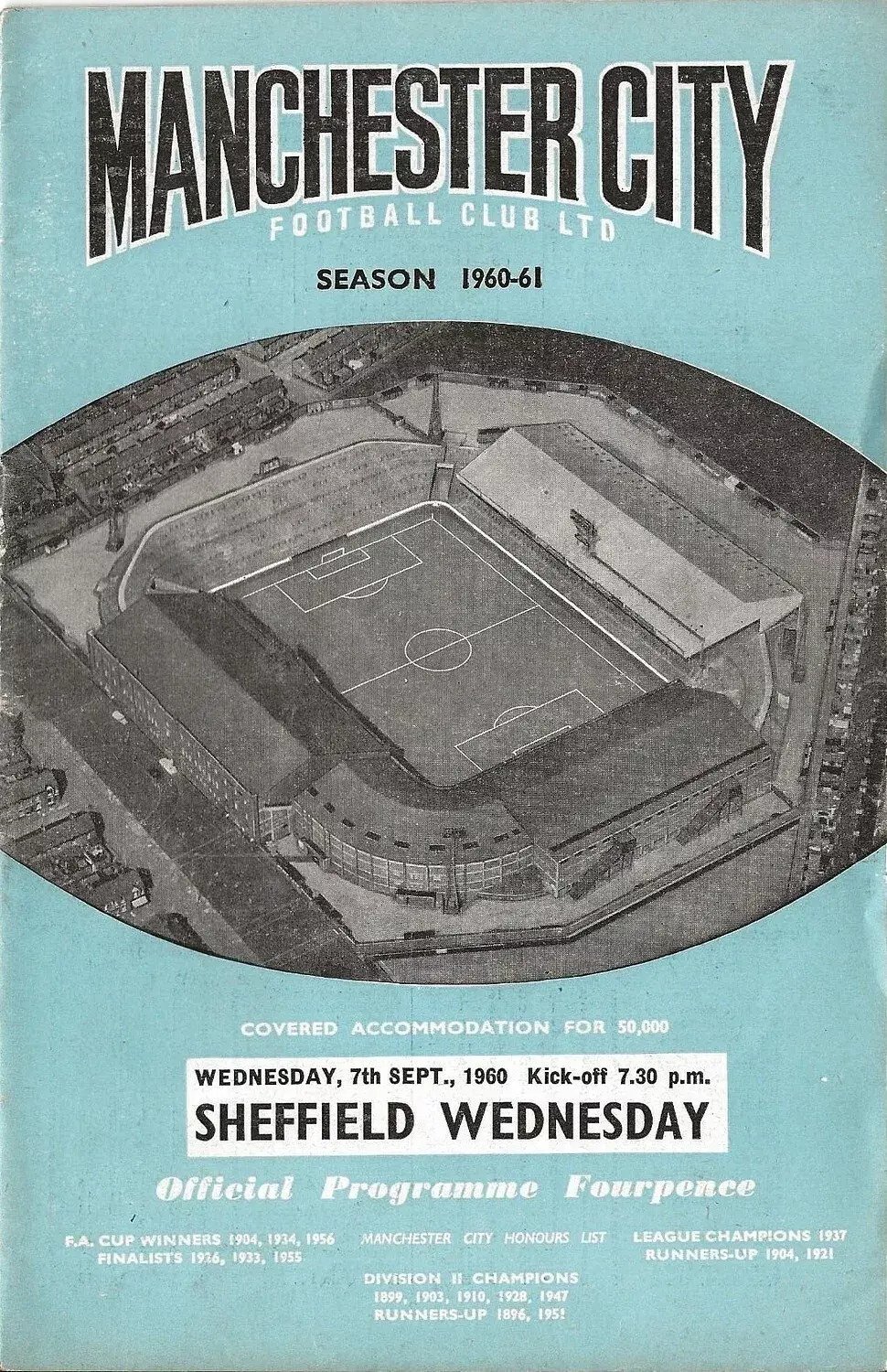 Manchester City vs. Sheffield Wednesday (September 7, 1960)
