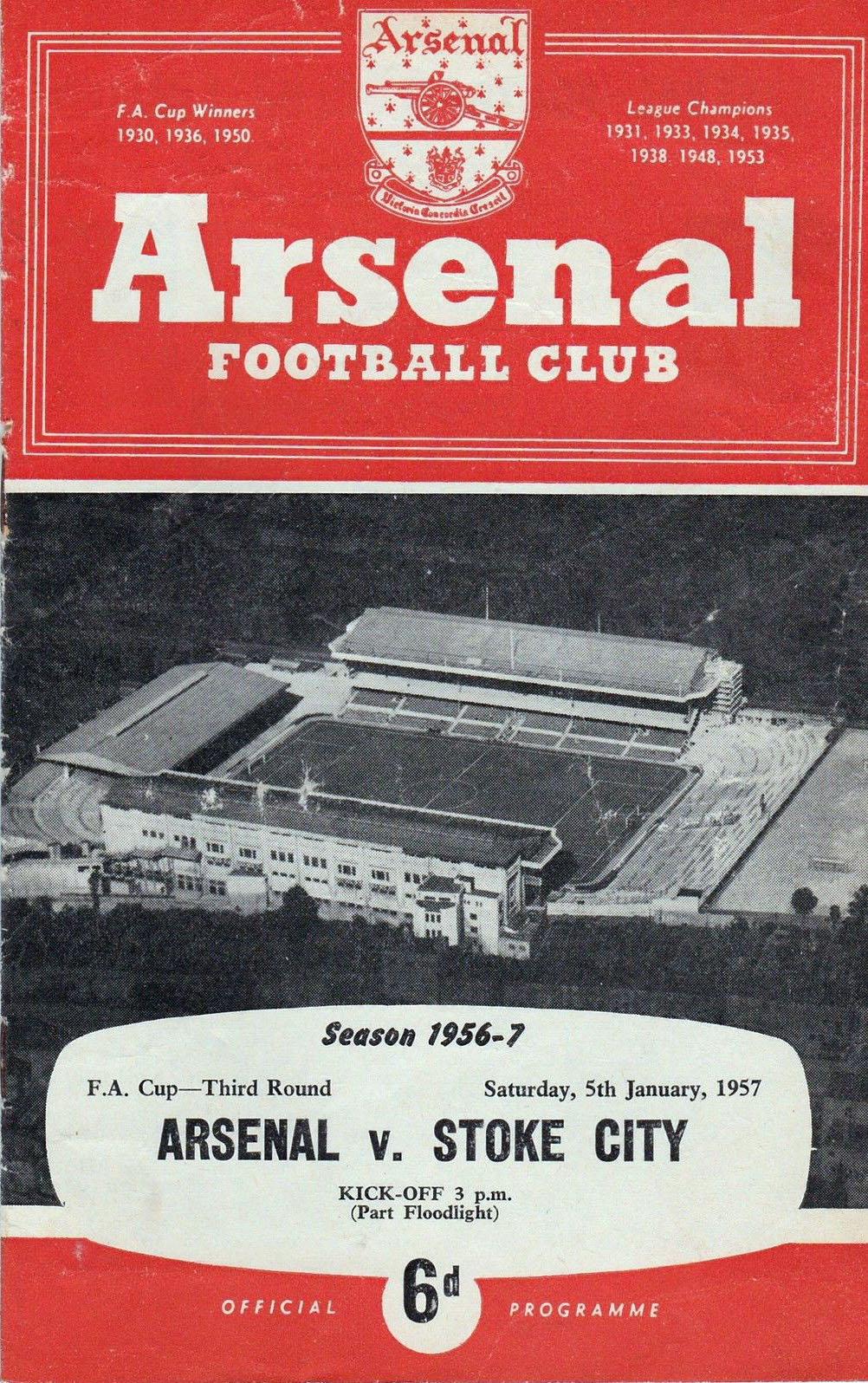 Arsenal vs. Stoke City (January 5, 1957)