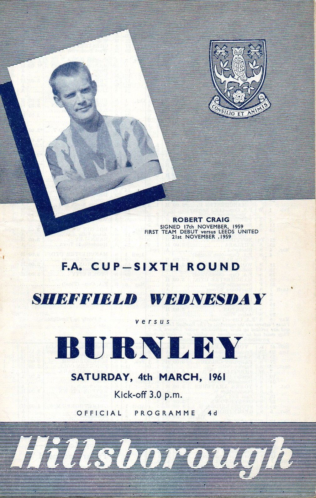 Sheffield Wednesday vs. Burnley (March 4, 1961)
