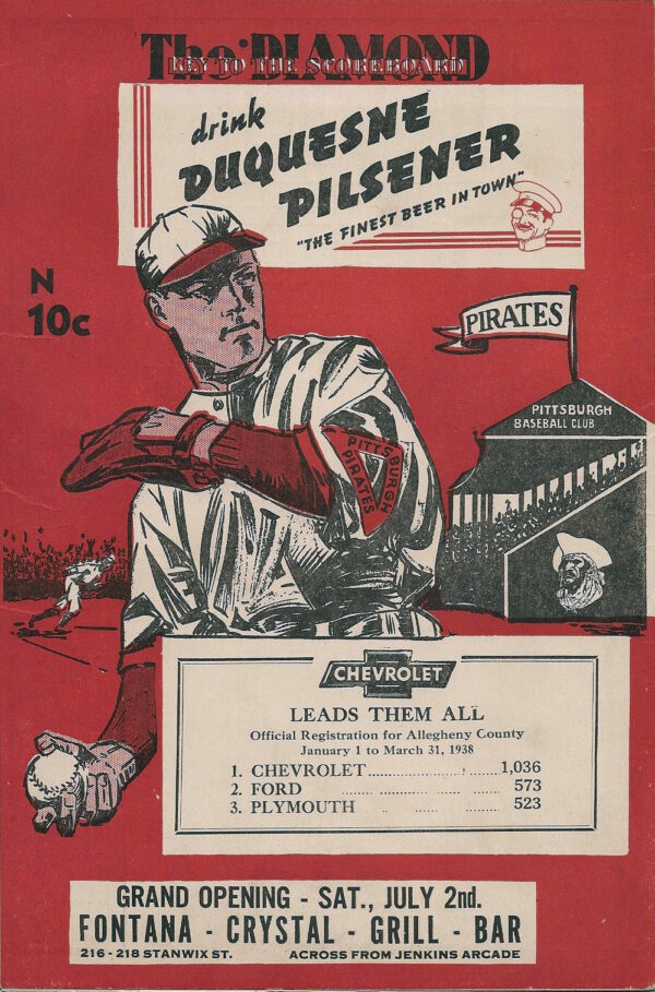 1938 Pittsburgh Pirates program