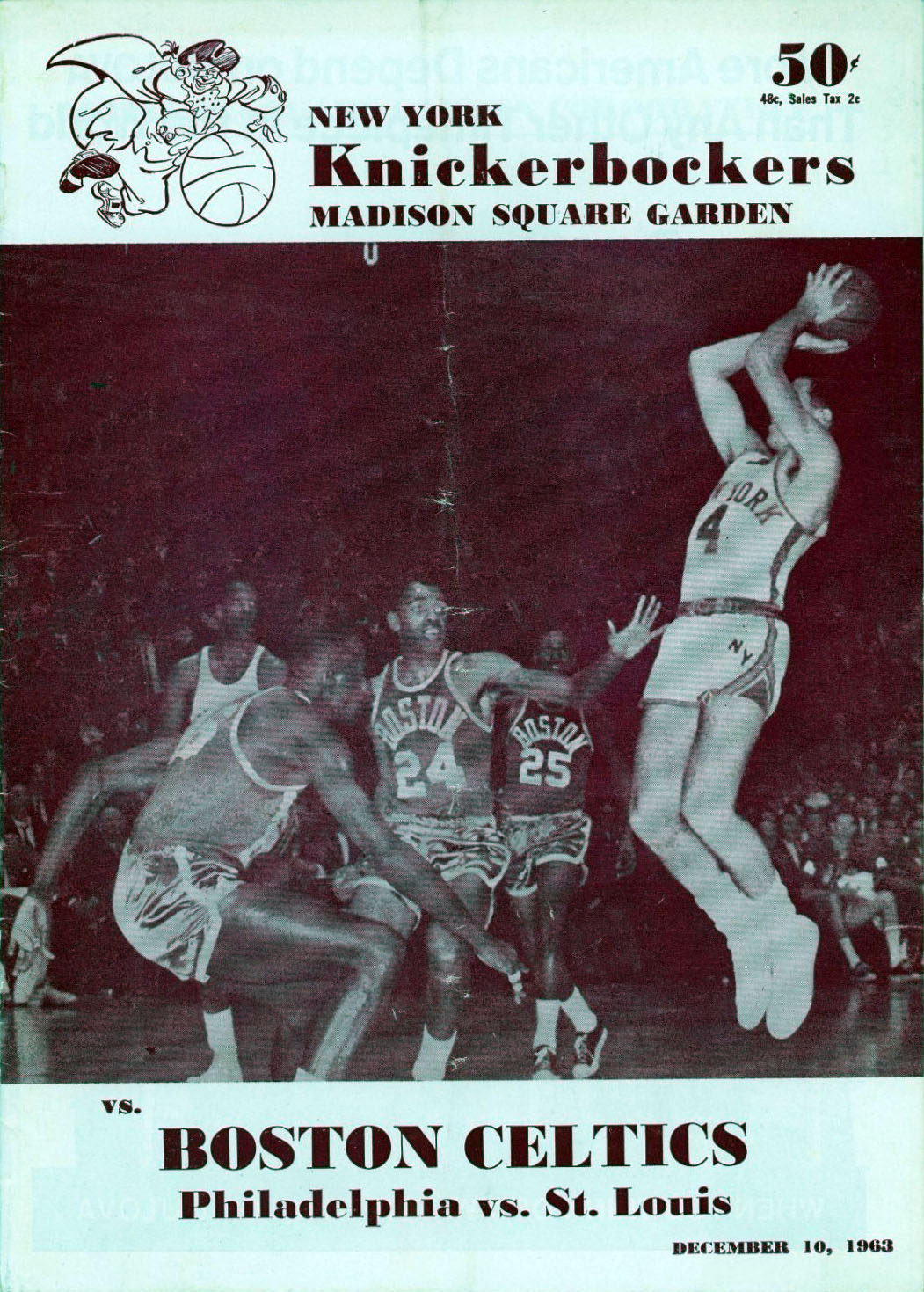 1963-64 New York Knicks program