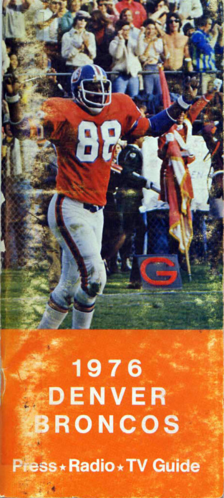 1976 Denver Broncos media guide
