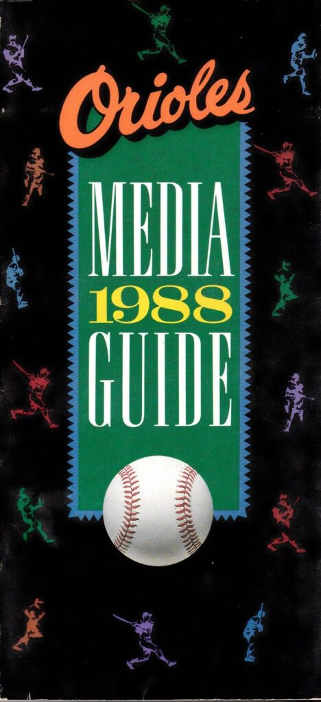 1988 Baltimore Orioles media guide