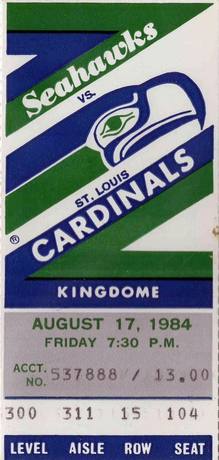 Seattle Seahawks vs. St. Louis Cardinals (August 17, 1984)