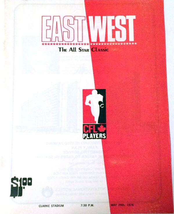 1976 CFL All-Star Game program
