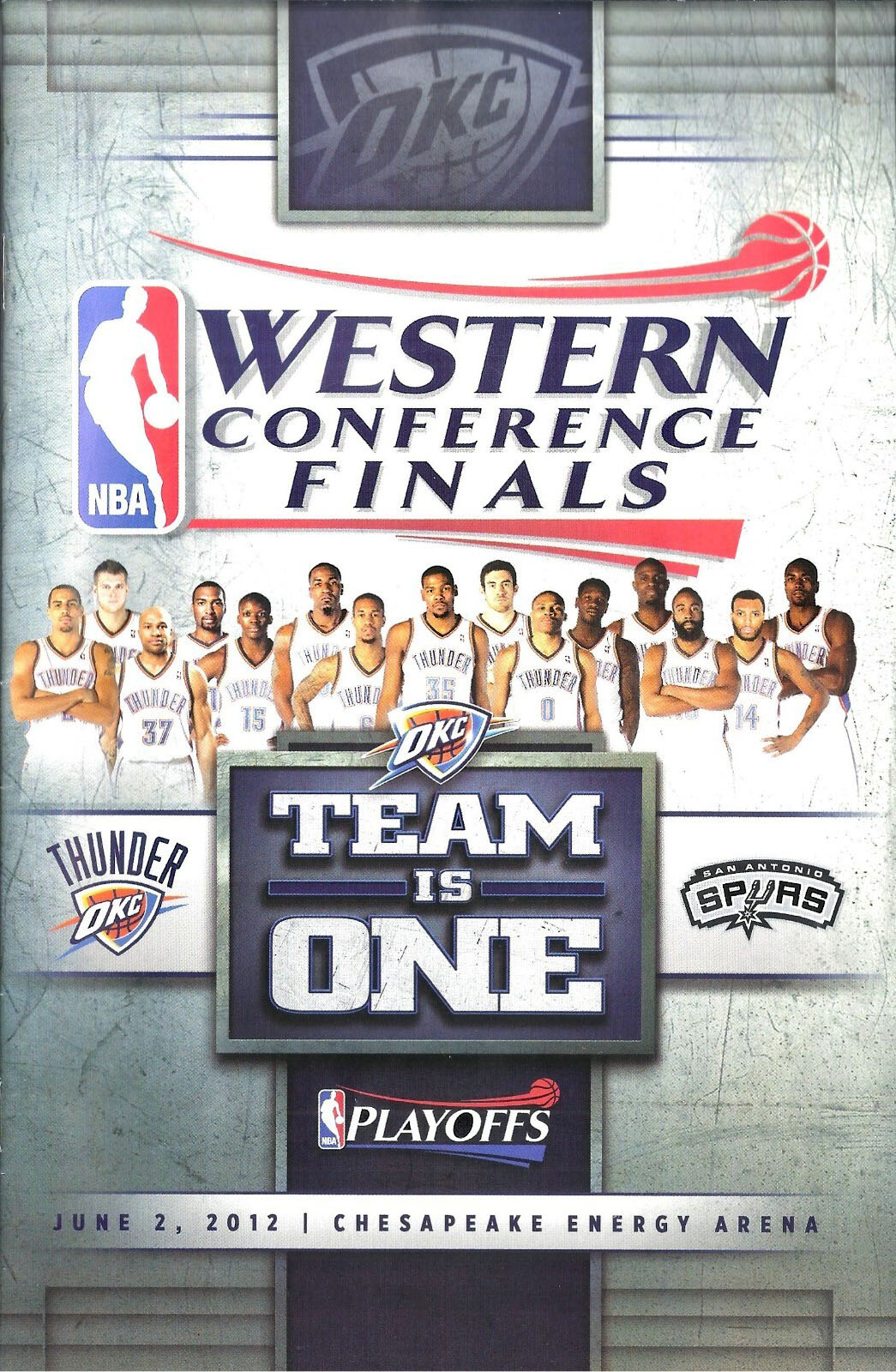 2012 Oklahoma City Thunder playoff program