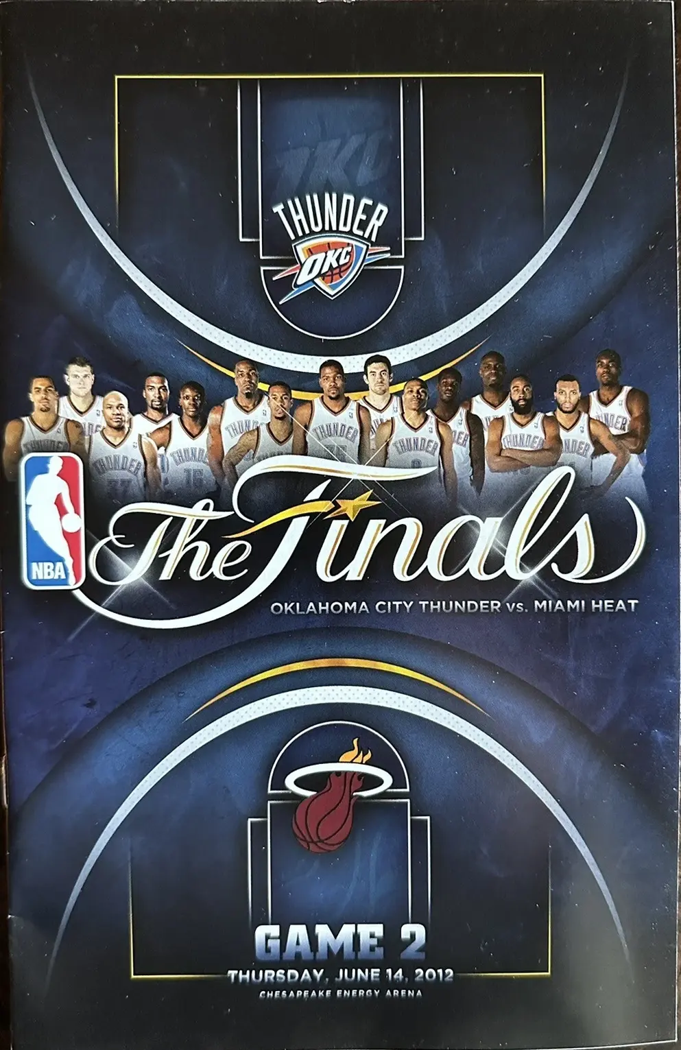 2012 Oklahoma City Thunder NBA Finals program