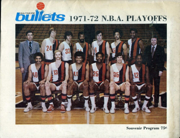 1971-72 Baltimore Bullets playoff program