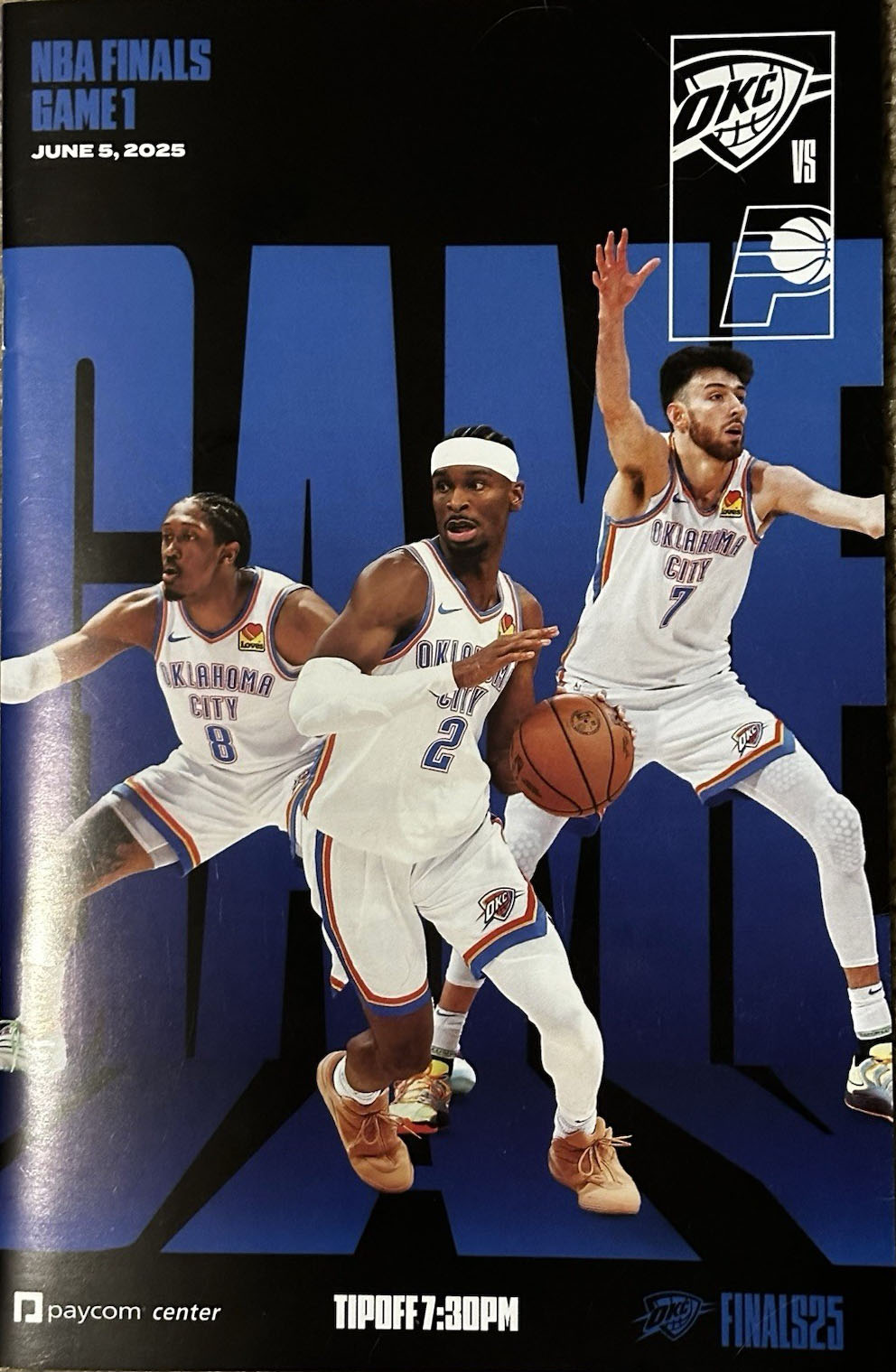 2025 Oklahoma City Thunder playoff program