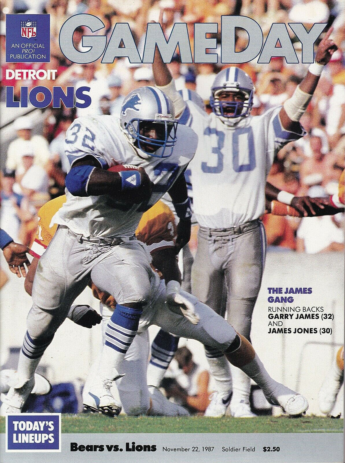 Chicago Bears vs. Detroit Lions (November 22, 1987)