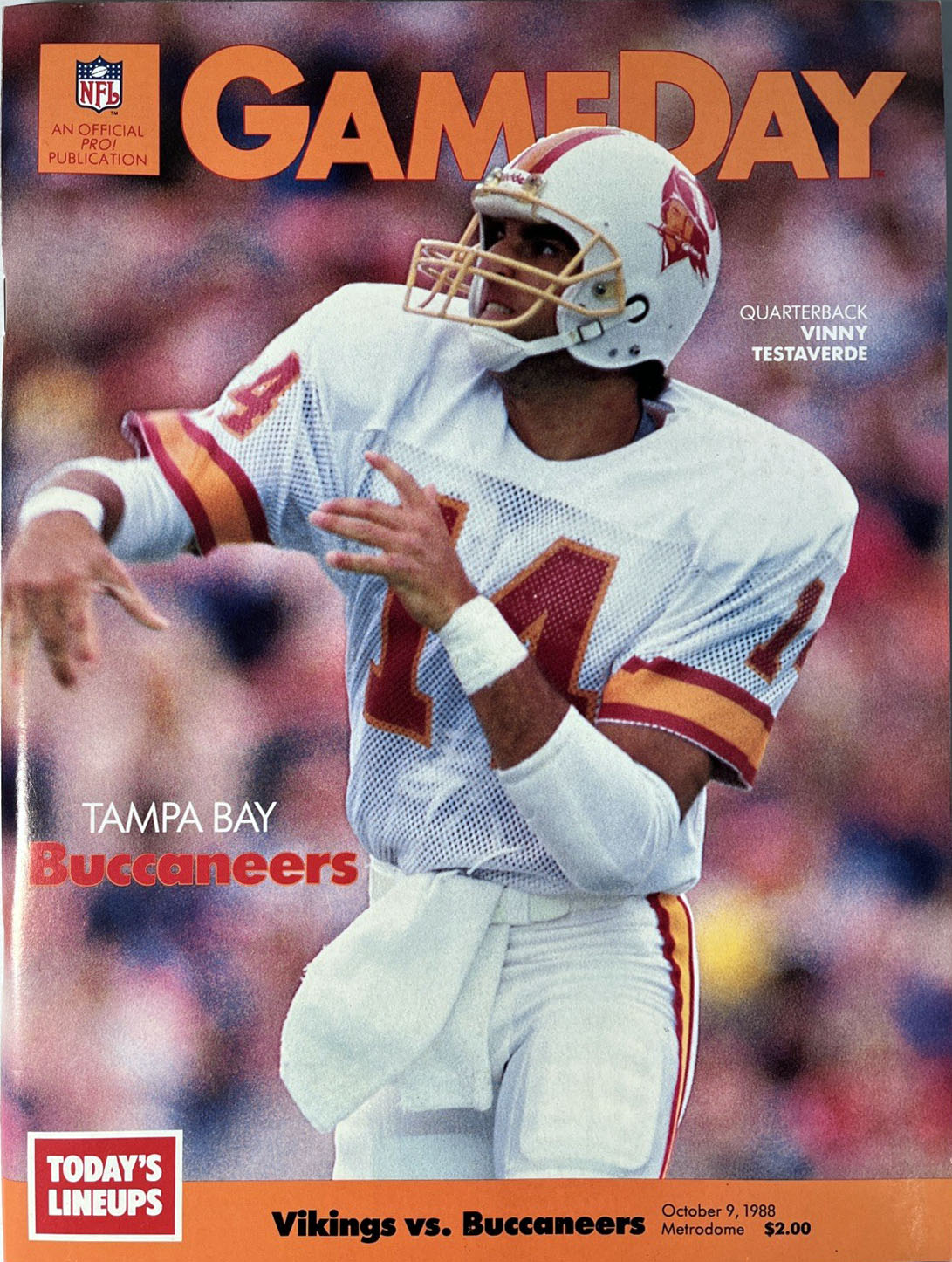 Minnesota Vikings vs. Tampa Bay Buccaneers (October 9, 1988)