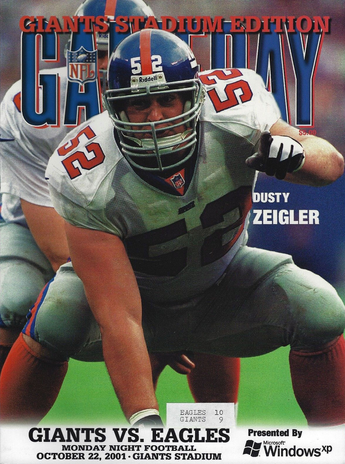 New York Giants vs. Philadelphia Eagles (October 22, 2001)