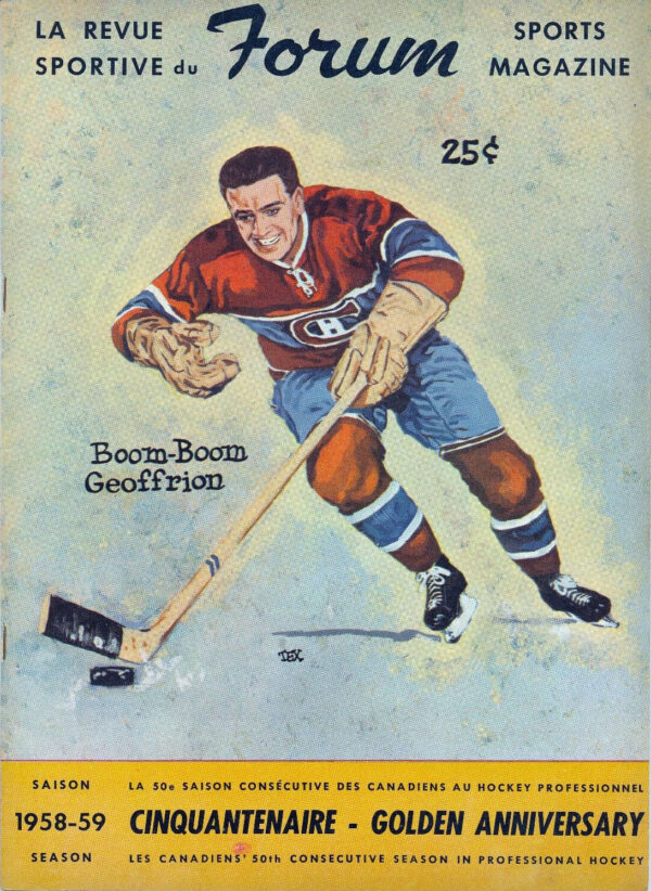 1958-59 Montreal Canadiens playoff program