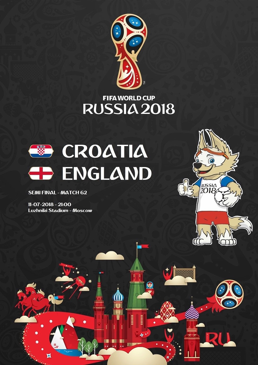 Croatia vs. England (July 11, 2018)