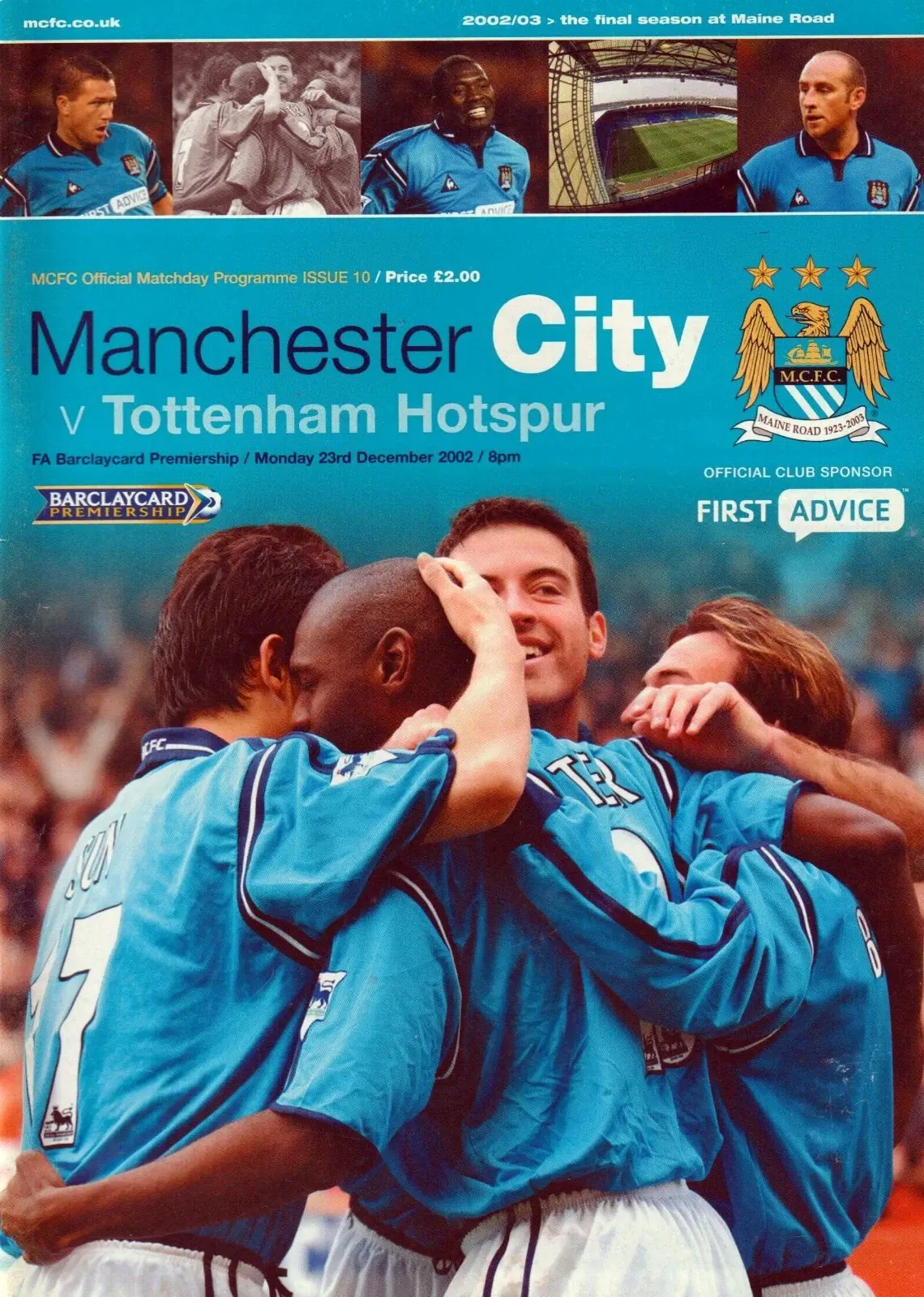Manchester City vs. Tottenham Hotspur (December 23, 2002)