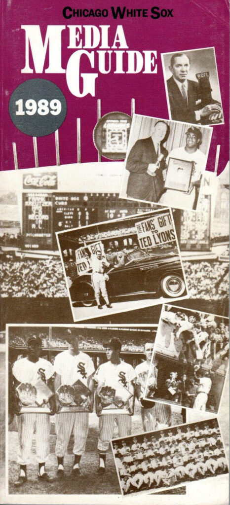 1989 Chicago White Sox media guide