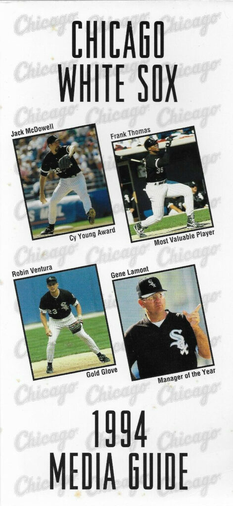 1994 Chicago White Sox media guide