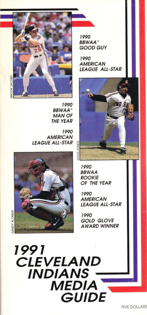 1991 Cleveland Indians media guide