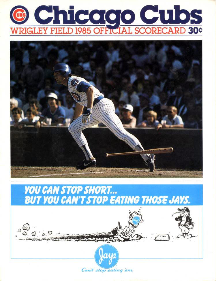 1985 Chicago Cubs scorecard