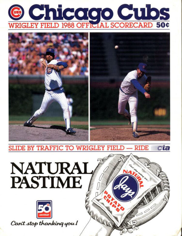 1988 Chicago Cubs scorecard