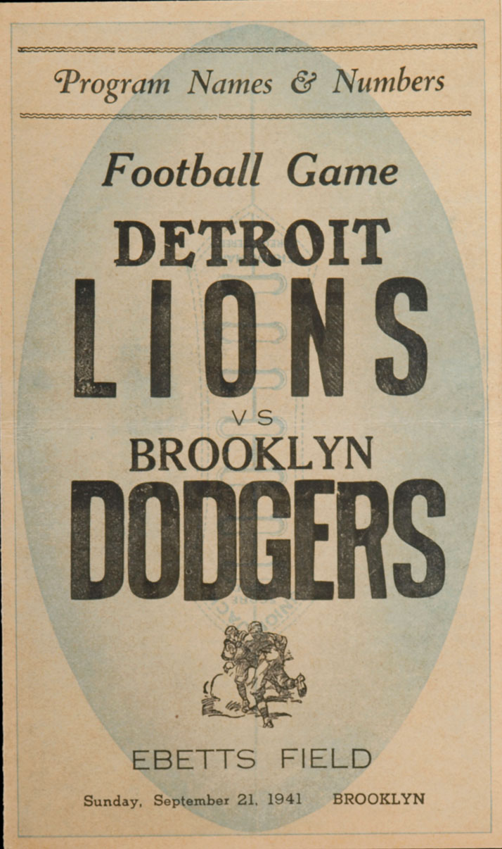 Brooklyn Dodgers vs. Detroit Lions (September 21, 1941)