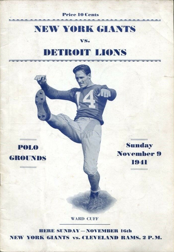 New York Giants vs. Detroit Lions (November 9, 1941)