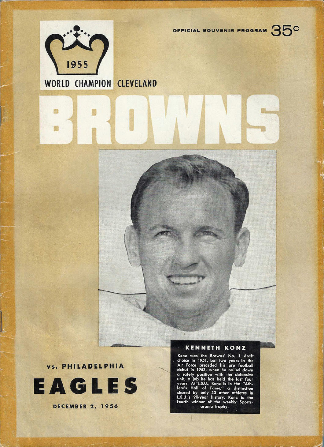 Cleveland Browns vs. Philadelphia Eagles (December 2, 1956)