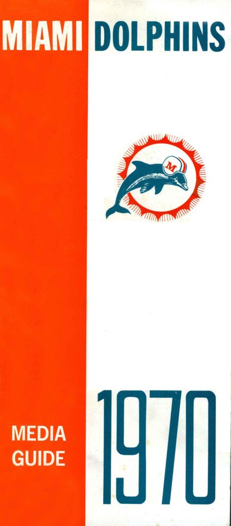 1970 Miami Dolphins media guide
