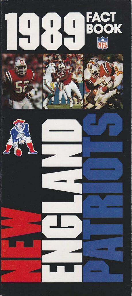 1989 New England Patriots media guide