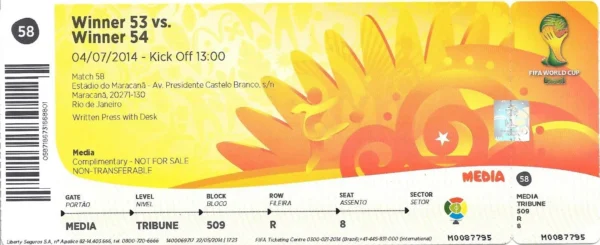 2014 FIFA World Cup ticket