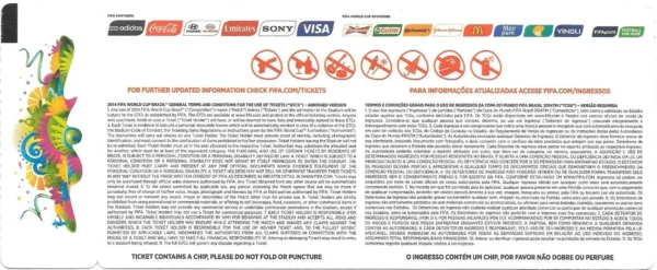 2014 FIFA World Cup ticket