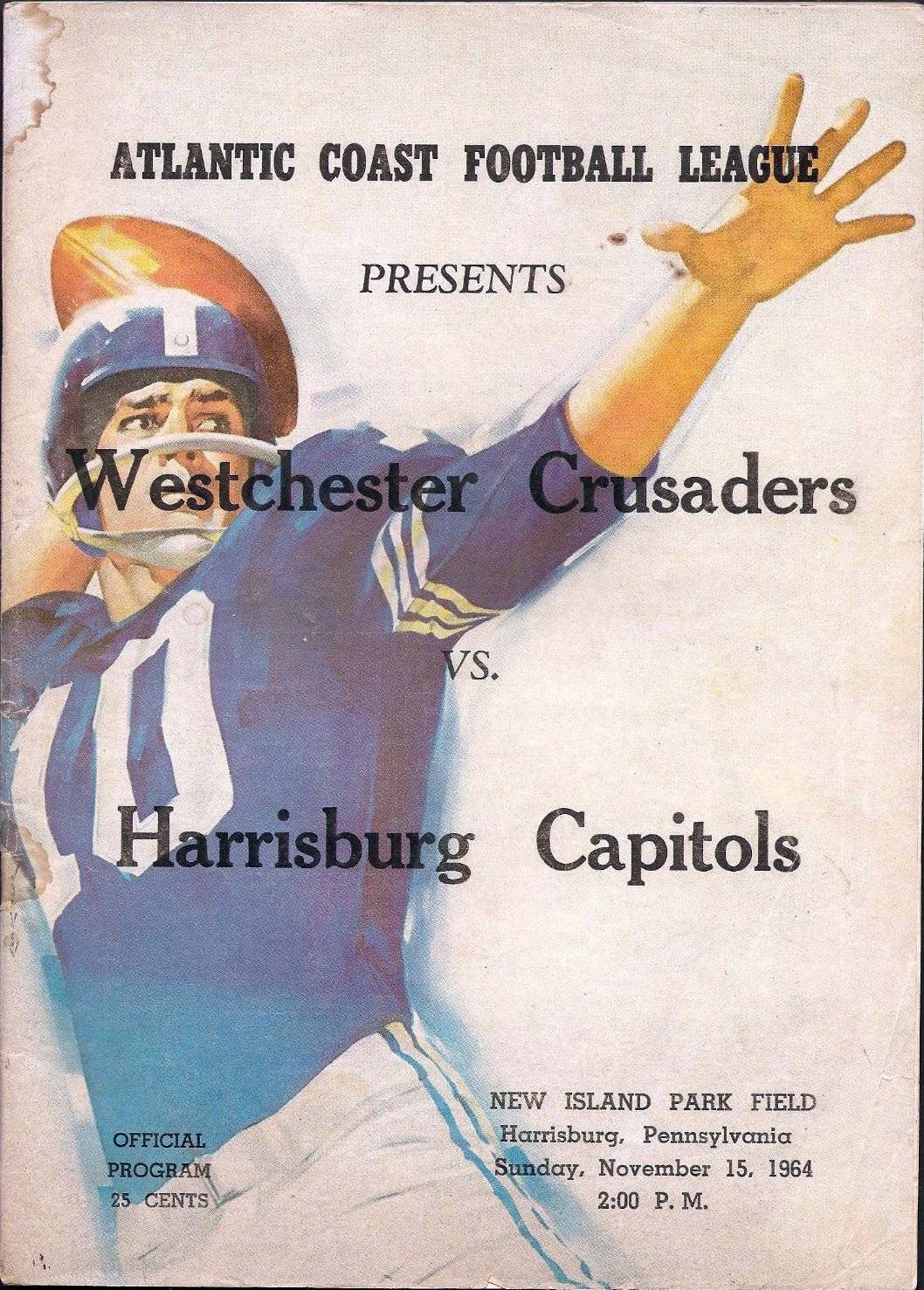 Harrisburg Capitols vs. Westchester Crusaders (November 15, 1964)