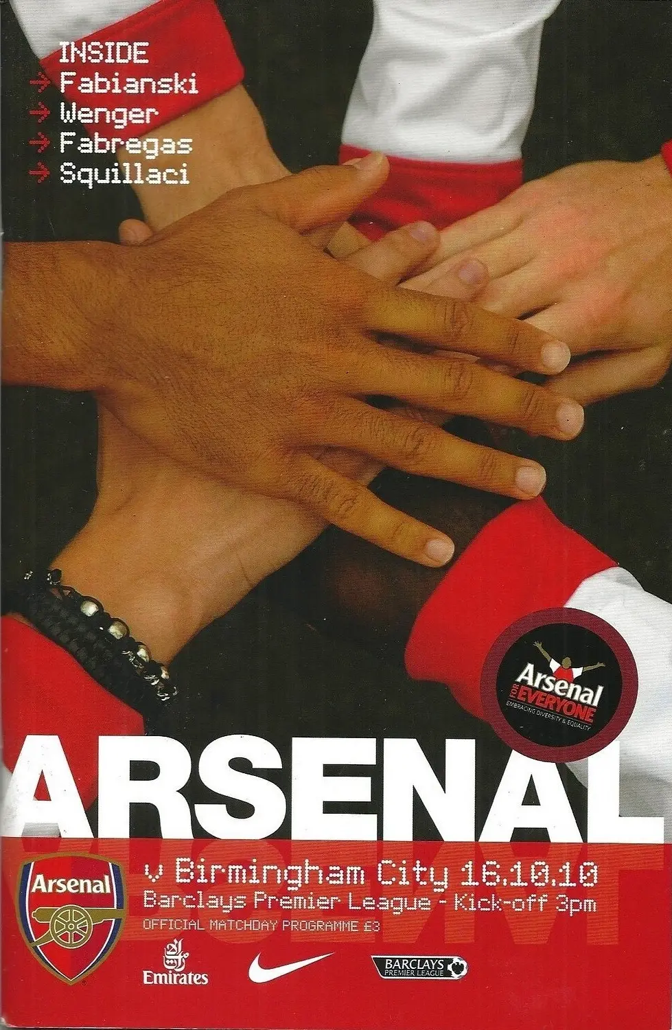 Arsenal vs. Birmingham City (October 16, 2010)
